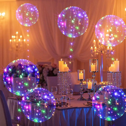 10Pcs LED Transparent Balloons
